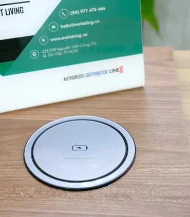Ổ cắm điện âm bàn, có sạc không dây MK102GB (Xám đen) | ⓿❽❻❽❺⓿❺⓿❺❺ | khuetu.vn