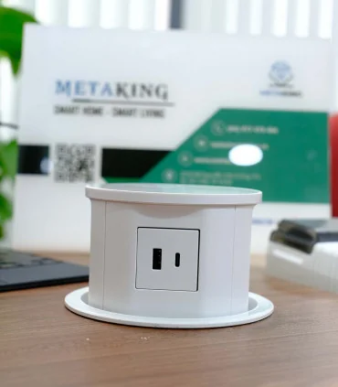 Ổ cắm điện âm bàn, có sạc không dây MK102GW (Trắng) | ⓿❽❻❽❺⓿❺⓿❺❺ | khuetu.vn