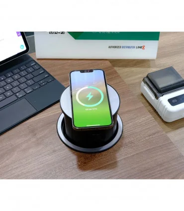 Ổ cắm điện âm bàn, có sạc không dây MK102GB (Xám đen) | ⓿❽❻❽❺⓿❺⓿❺❺ | khuetu.vn