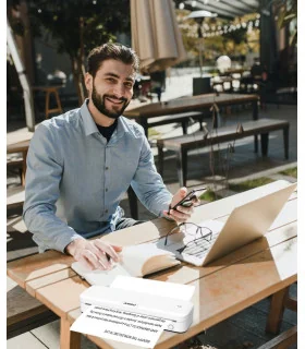 Máy in di động M831 (A4, giấy nhiệt, không mực, Bluetooth/USB-C) | ⓿❽❻❽❺⓿❺⓿❺❺| KHUÊ TÚ
