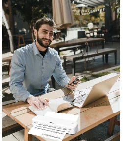 Máy in di động M831 (A4, giấy nhiệt, không mực, Bluetooth/USB-C) | ⓿❽❻❽❺⓿❺⓿❺❺| KHUÊ TÚ