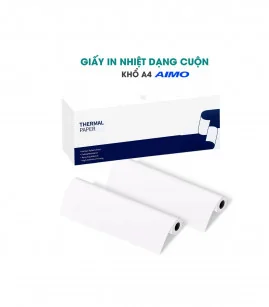 Giấy in nhiệt khổ A4 - dạng cuộn, chính hãng AIMO, KT-RMSG10-A4M8-2 | ⓿❽❻❽❺⓿❺⓿❺❺| KHUÊ TÚ