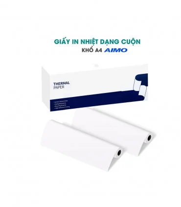 Giấy in nhiệt khổ A4 - dạng cuộn, chính hãng AIMO, KT-RMSG10-A4M8-2 | ⓿❽❻❽❺⓿❺⓿❺❺| KHUÊ TÚ