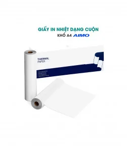 Giấy in nhiệt khổ A4 - dạng cuộn, chính hãng AIMO, KT-RMSG10-A4M8-2