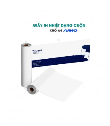Giấy in nhiệt khổ A4 - dạng cuộn, chính hãng AIMO, KT-RMSG10-A4M8-2 | ⓿❽❻❽❺⓿❺⓿❺❺| KHUÊ TÚ