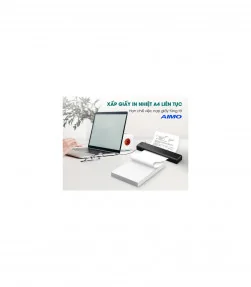Giấy in nhiệt khổ A4 - dạng liên kết, chính hãng AIMO, KT-ZD1-RMSG10-A4M8