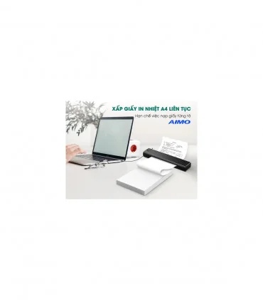 Giấy in nhiệt khổ A4 - dạng liên kết, chính hãng AIMO, KT-ZD1-RMSG10-A4M8