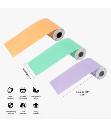 Nhãn dán xanh lá/tím/cam cho T02, độ bền 20 năm, 50mm x 3.5m, KT-RMSMLL chính hãng AIMO | ⓿❽❻❽❺⓿❺⓿❺❺ | Nhãn in, tem in, giấy ...