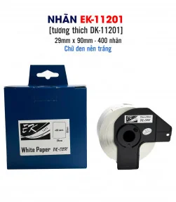 Giấy in nhãn EK-11201, 29mm x 90mm x 400 nhãn, tương thích DK-11201 | ⓿❽❻❽❺⓿❺⓿❺❺ | Nhãn in, tem in, giấy in, băng nhãn, tape ...