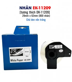 Giấy in nhãn EK-11209, 29mm x 62mm x 800 nhãn, tương thích DK-11209 | ⓿❽❻❽❺⓿❺⓿❺❺ | Nhãn in, tem in, giấy in, băng nhãn, tape ...