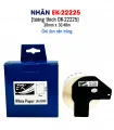 Giấy in nhãn EK-22225, 38mm x 30m (liên tục), tương thích DK-22225