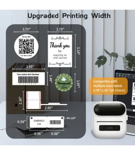 Máy in nhãn Máy in nhãn di động M220, Bluetooth, in qua app, (Trắng, Hồng, Đen) | ⓿❽❻❽❺⓿❺⓿❺❺ | Máy in nhãn, máy in tem, máy i...
