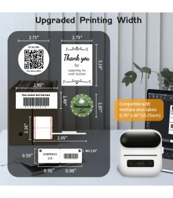 Máy in nhãn Máy in nhãn di động M220, Bluetooth, in qua app, (Trắng, Hồng, Đen) | ⓿❽❻❽❺⓿❺⓿❺❺ | Máy in nhãn, máy in tem, máy i...
