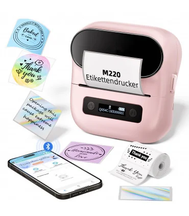 Máy in nhãn Máy in nhãn di động M220, Bluetooth, in qua app, (Trắng, Hồng, Đen) | ⓿❽❻❽❺⓿❺⓿❺❺ | Máy in nhãn, máy in tem, máy i...