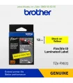 Brother TZe-FX631, khổ 12mm, dài 8m, Black on Yellow, siêu dẻo, chống thấm nước