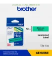 Brother TZe-731, khổ 12mm, dài 8m, Black on Green, chống thấm nước