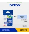 Brother TZe-551, khổ 24mm, dài 8m, Black on Blue chống thấm nước