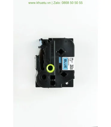 Brother TZe-561, khổ 36mm, dài 8m, Black on Blue, chống thấm nước | ⓿❽❻❽❺⓿❺⓿❺❺ | Nhãn in, tem in, giấy in, băng nhãn, tape in...