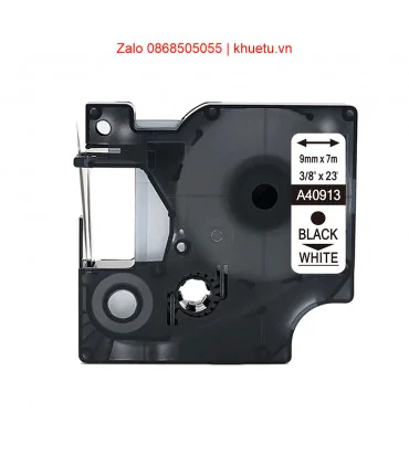 DM-A40913 D1 Tape A40913 9mm x 7m Black on White | ⓿❽❻❽❺⓿❺⓿❺❺ | Nhãn in, tem in, giấy in, băng nhãn, tape in | khuetu.vn