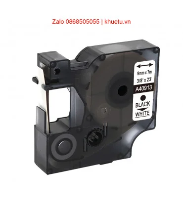 DM-A40913 D1 Tape A40913 9mm x 7m Black on White | ⓿❽❻❽❺⓿❺⓿❺❺ | Nhãn in, tem in, giấy in, băng nhãn, tape in | khuetu.vn