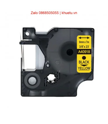 DM-A40918 D1 Tape A40918 9mm x 7m Black on Yellow | ⓿❽❻❽❺⓿❺⓿❺❺ | Nhãn in, tem in, giấy in, băng nhãn, tape in | khuetu.vn