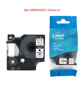 DM-A45010 D1 Tape A45010 12mm x 7m Black on Clear | ⓿❽❻❽❺⓿❺⓿❺❺ | Nhãn in, tem in, giấy in, băng nhãn, tape in | khuetu.vn