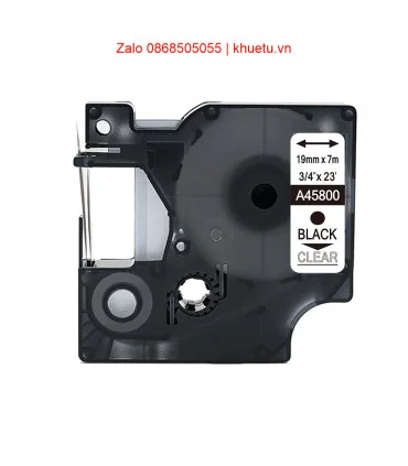 DM-A45800 D1 Tape A45800 19mm x 7m Black on Clear | ⓿❽❻❽❺⓿❺⓿❺❺ | Nhãn in, tem in, giấy in, băng nhãn, tape in | khuetu.vn