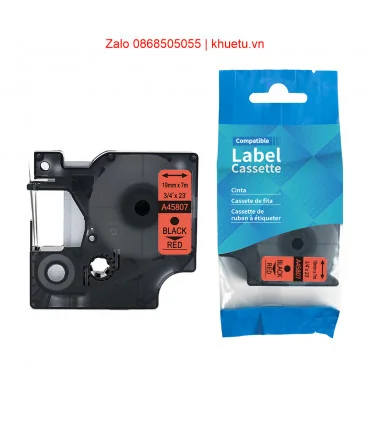 DM-A45807 D1 Tape A45807 19mm x 7m Black on Red | ⓿❽❻❽❺⓿❺⓿❺❺ | Nhãn in, tem in, giấy in, băng nhãn, tape in | khuetu.vn