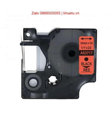 DM-A53717 D1 Tape A53717 24mm x 7m Black on Red | ⓿❽❻❽❺⓿❺⓿❺❺ | Nhãn in, tem in, giấy in, băng nhãn, tape in | khuetu.vn
