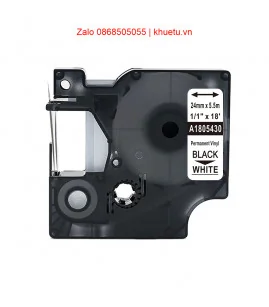 Rhino Vinyl 1" (24mm), Black on White (1805430) | ⓿❽❻❽❺⓿❺⓿❺❺ | Nhãn in, tem in, giấy in, băng nhãn, tape in | khuetu.vn