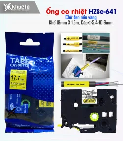 Ống co nhiệt HZSe-641, khổ 18mm x 1,5m, cáp 5.4-10.6mm, màu vàng | ⓿❽❻❽❺⓿❺⓿❺❺ | Ống co nhiệt, co nhiệt dây điện | khuetu.vn