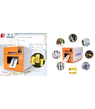 Supvan Ribbon TP-R453BKE, màu đen, khổ 55mm x 45m, mực cho máy in ống co nhiệt Supvan TP2000M | ⓿❽❻❽❺⓿❺⓿❺❺ | Ống lồng, ống lồ...