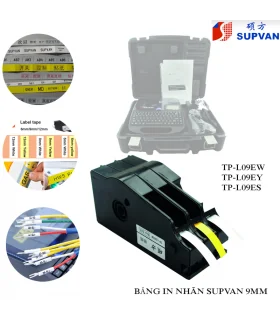 Nhãn in Supvan TP-L09EY, vàng, 9mm x 16M, cho máy TP70E/TP76E/TP80E/TP86E
