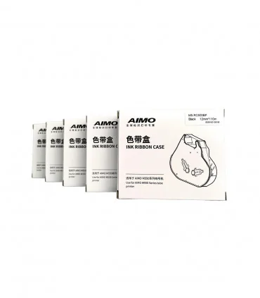 Mực in ống M5-RC500BP, màu đen, 12mm x 110m, cho máy in ống AIMO M550A | ⓿❽❻❽❺⓿❺⓿❺❺ | Ống lồng, ống lồng cos, vật tư in ống |...