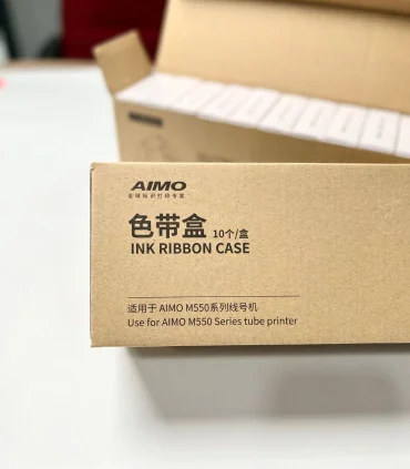 Mực in ống M5-RC500BP, màu đen, 12mm x 110m, cho máy in ống AIMO M550A | ⓿❽❻❽❺⓿❺⓿❺❺ | Ống lồng, ống lồng cos, vật tư in ống |...