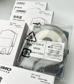 Nhãn in M5-12W-B, trắng, 12mm x 16M, cho máy AIMO M550A