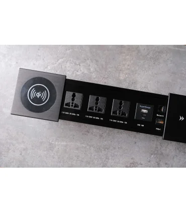 Ổ cắm điện âm bàn trượt, có sạc không dây MK102SB (Black) | ⓿❽❻❽❺⓿❺⓿❺❺ | khuetu.vn