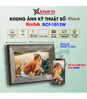 Khung Ảnh Kỹ Thuật Số Wifi Kodak RCF-1013W | ⓿❽❻❽❺⓿❺⓿❺❺ | khuetu.vn