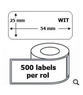 DM-A11352, Black on White, 25mm x 54mm x 500 labels | ⓿❽❻❽❺⓿❺⓿❺❺ | Nhãn in, tem in, giấy in, băng nhãn, tape in | khuetu.vn