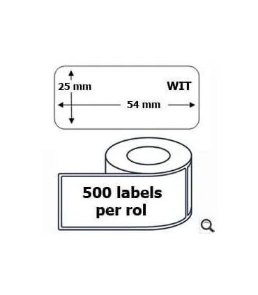 DM-A11352, Black on White, 25mm x 54mm x 500 labels | ⓿❽❻❽❺⓿❺⓿❺❺ | Nhãn in, tem in, giấy in, băng nhãn, tape in | khuetu.vn