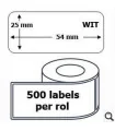 DM-A11352, Black on White, 25mm x 54mm x 500 labels