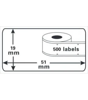 DM-A11355, Black on White, 19mm x 51mm x 500 lables | ⓿❽❻❽❺⓿❺⓿❺❺ | Nhãn in, tem in, giấy in, băng nhãn, tape in | khuetu.vn