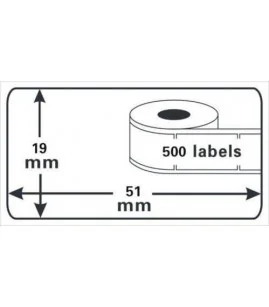 DM-A11355, Black on White, 19mm x 51mm x 500 lables | ⓿❽❻❽❺⓿❺⓿❺❺ | Nhãn in, tem in, giấy in, băng nhãn, tape in | khuetu.vn