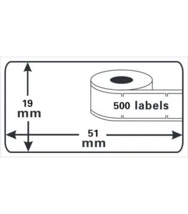 DM-A11355, Black on White, 19mm x 51mm x 500 lables | ⓿❽❻❽❺⓿❺⓿❺❺ | Nhãn in, tem in, giấy in, băng nhãn, tape in | khuetu.vn