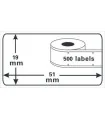 DM-A11355, Black on White, 19mm x 51mm x 500 lables