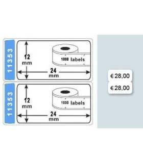DM-A11353, Black on White, 24mm x 13mm x 1000 Labels | ⓿❽❻❽❺⓿❺⓿❺❺ | Nhãn in, tem in, giấy in, băng nhãn, tape in | khuetu.vn