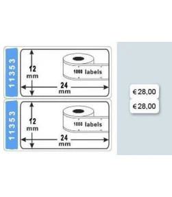 DM-A11353, Black on White, 24mm x 13mm x 1000 Labels | ⓿❽❻❽❺⓿❺⓿❺❺ | Nhãn in, tem in, giấy in, băng nhãn, tape in | khuetu.vn
