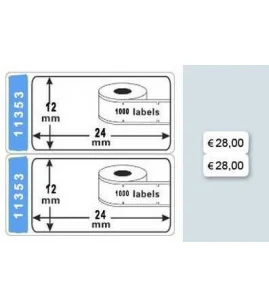 DM-A11353, Black on White, 24mm x 13mm x 1000 Labels | ⓿❽❻❽❺⓿❺⓿❺❺ | Nhãn in, tem in, giấy in, băng nhãn, tape in | khuetu.vn