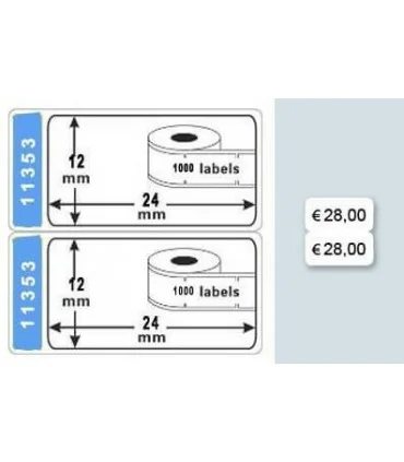 DM-A11353, Black on White, 24mm x 13mm x 1000 Labels | ⓿❽❻❽❺⓿❺⓿❺❺ | Nhãn in, tem in, giấy in, băng nhãn, tape in | khuetu.vn