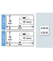 DM-A11353, Black on White, 24mm x 13mm x 1000 Labels